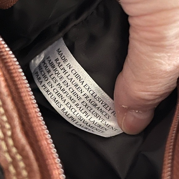 Ralph Lauren Black & Brown Canvas Cosmetic Bag - Picture 8 of 11